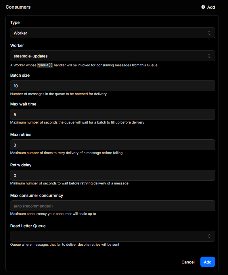 A Discord embed showing details of the worker deployment